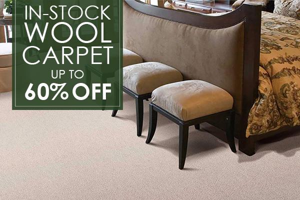 60% off in-stock wool carpets only at Abbey Carpet of San Francisco. 
